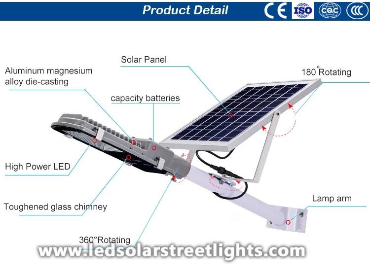 details of solar powered street lights residential
